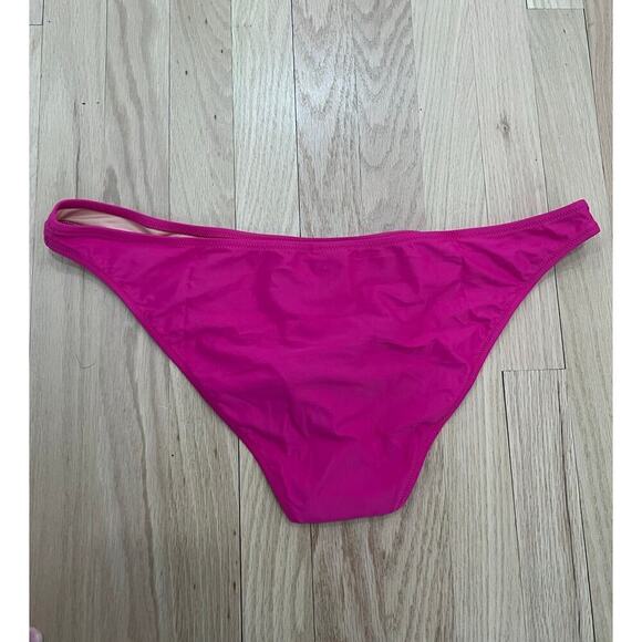 NWT J.Crew Heritage 1989 High Leg Bikini Bottoms Radiant Fuchsia Pink Women's L - Picture 3 of 8